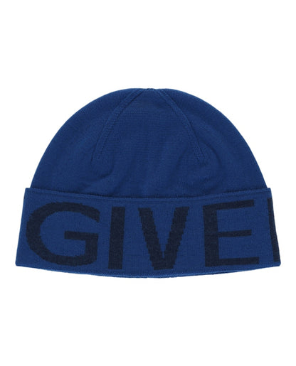 Givenchy Jacquard Logo Beanie Ocean Blue