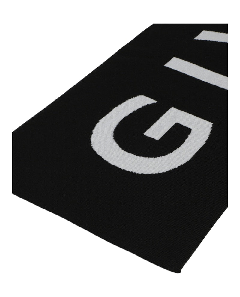 Givenchy Jacquard Logo Scarf Black White