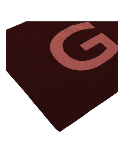 Givenchy Jacquard Logo Scarf Burgundy