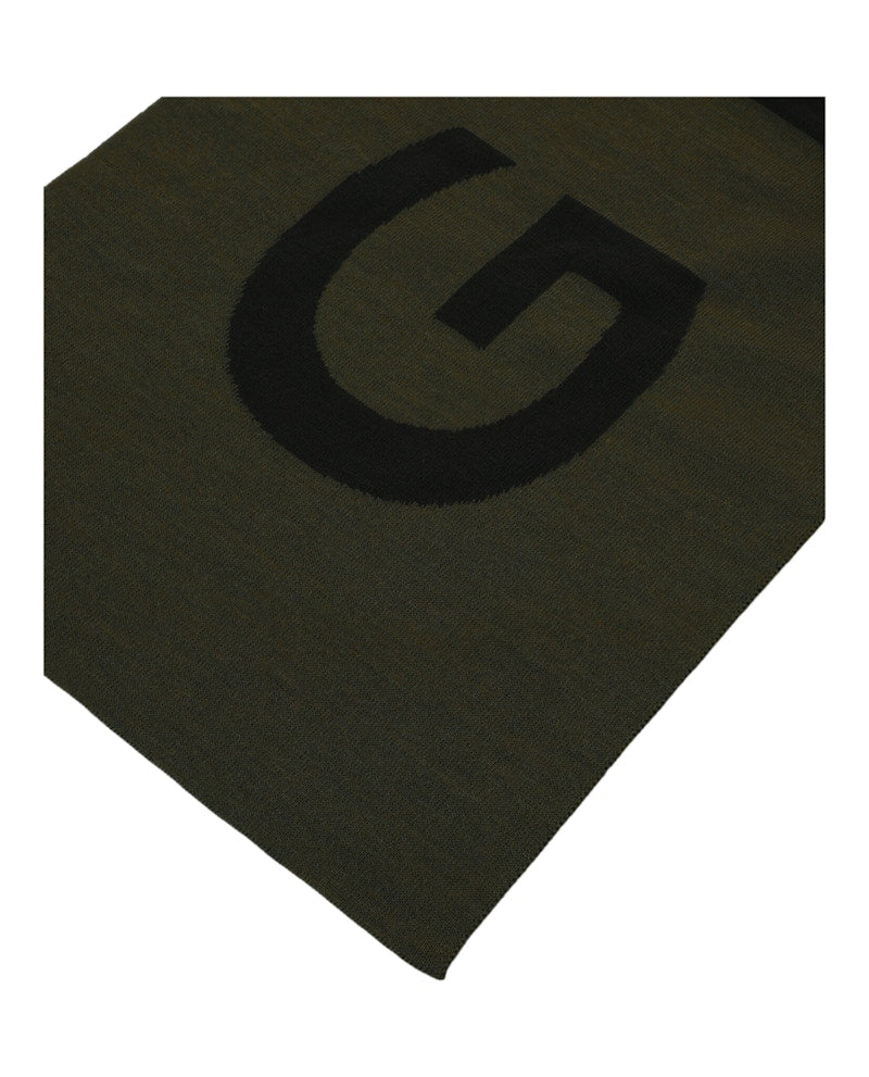 Givenchy Jacquard Logo Scarf Khaki Multi