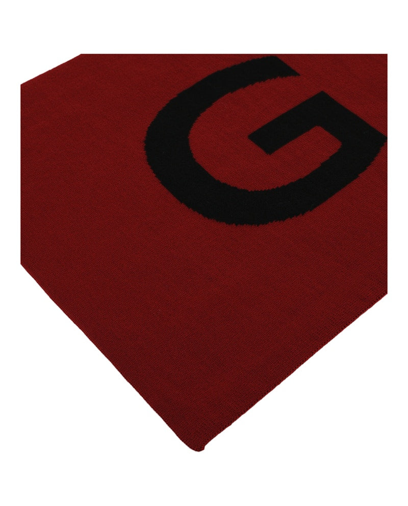 Givenchy Jacquard Logo Scarf Red Black