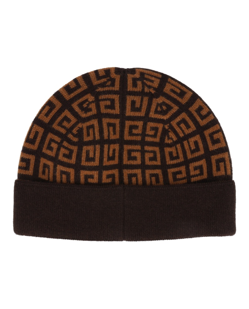 Givenchy Knit Double Face Beanie Dark Brown