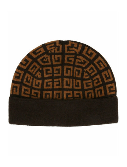 Givenchy Knit Double Face Beanie Dark Brown