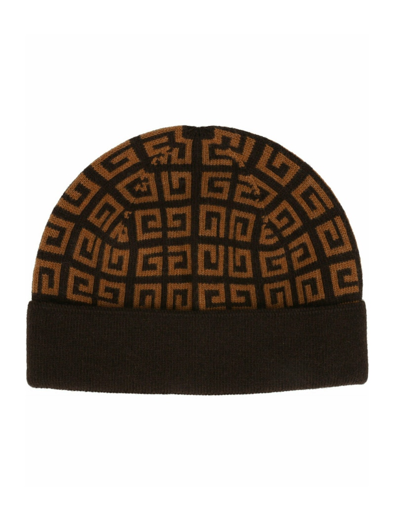 Givenchy Knit Double Face Beanie Dark Brown