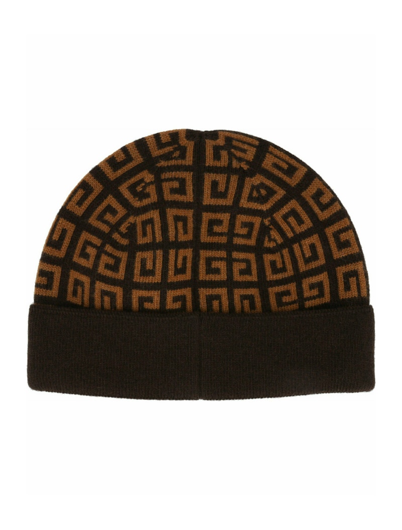 Givenchy Knit Double Face Beanie Dark Brown