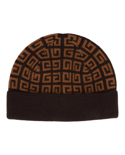 Givenchy Knit Double Face Beanie Dark Brown