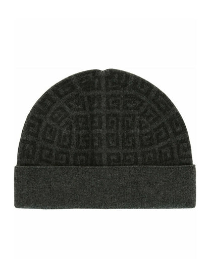 Givenchy Knit Double Face Beanie Grey Multi