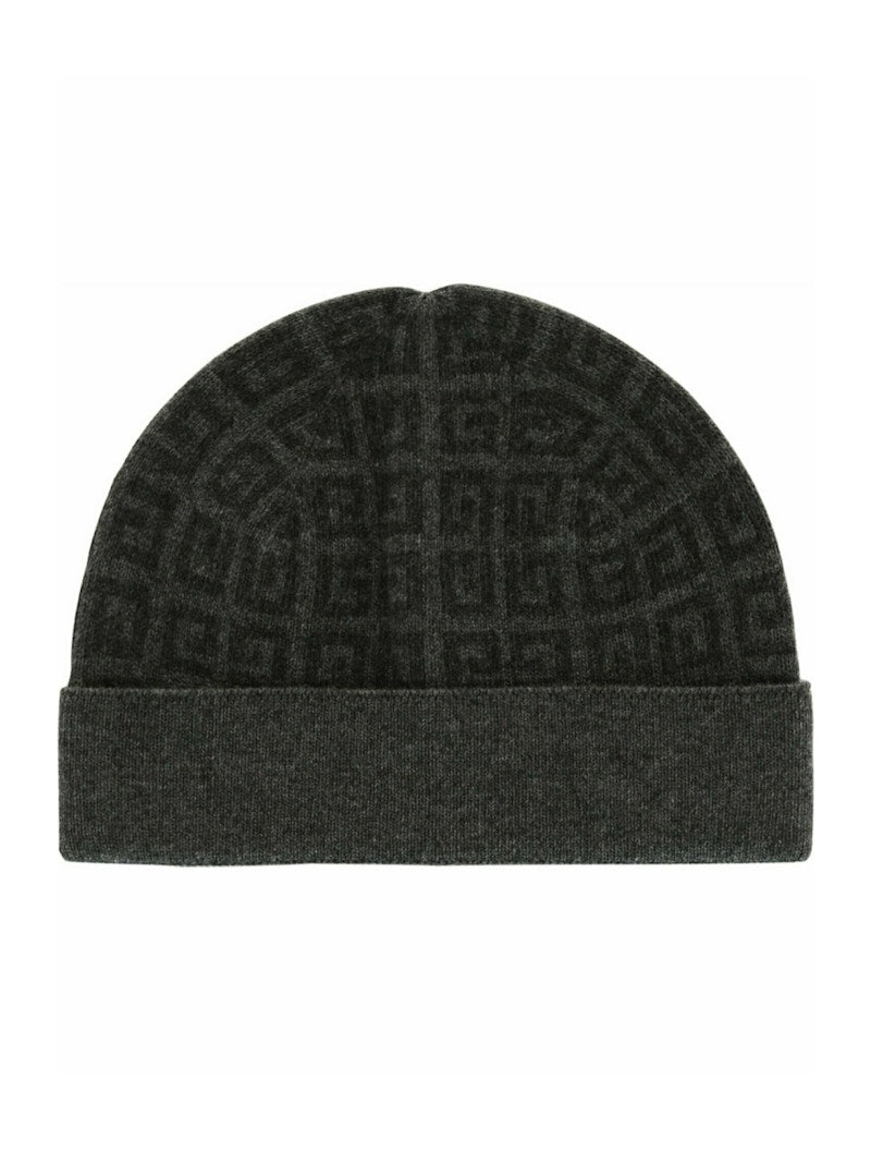 Givenchy Knit Double Face Beanie Grey Multi