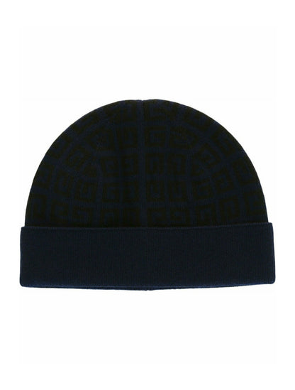 Givenchy Knit Double Face Beanie Navy Grey