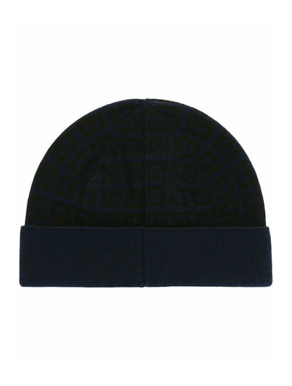 Givenchy Knit Double Face Beanie Navy Grey
