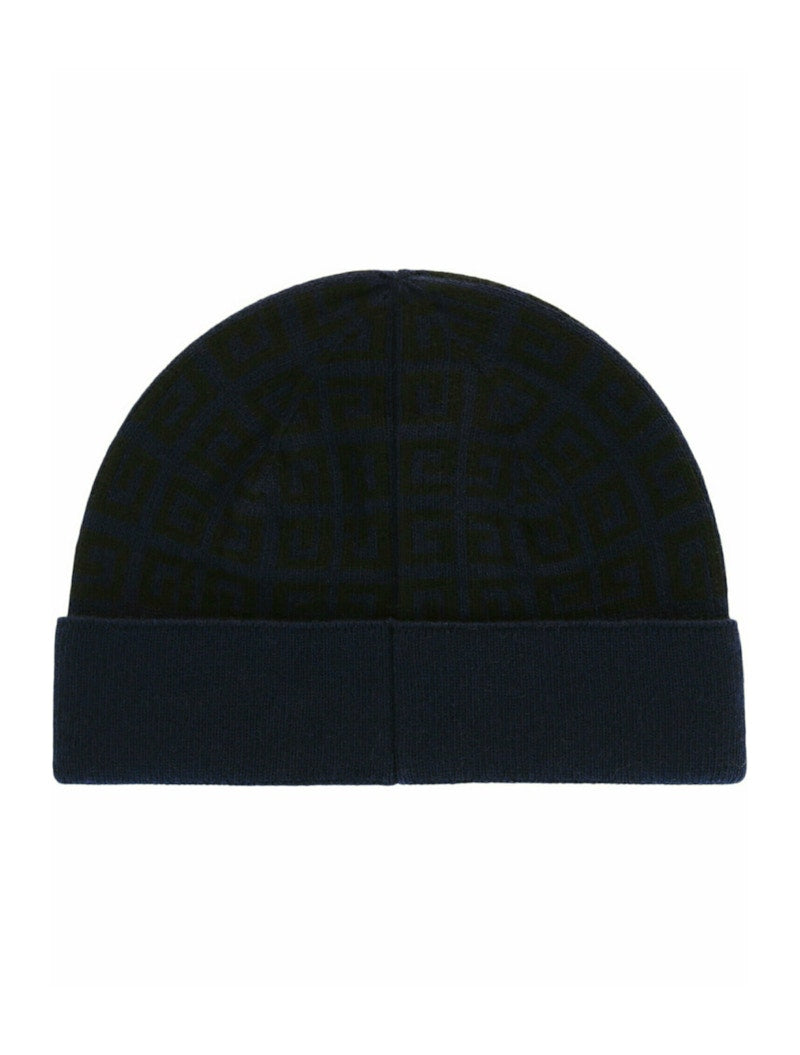 Givenchy Knit Double Face Beanie Navy Grey