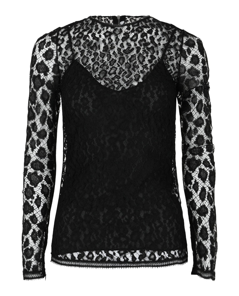 Givenchy Lace Patterned Blouse Black