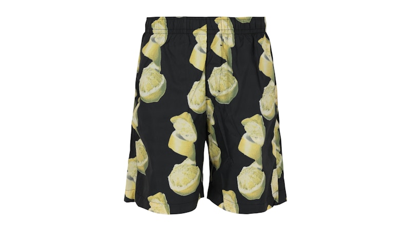 Givenchy Lemon Print Swimshorts Black Yellow