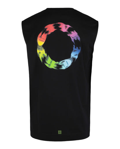 Givenchy Logo Circle Print Slim-Fit T-shirt Black