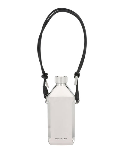 Givenchy Logo Engraved Stainless Steel Water Bottle Silver