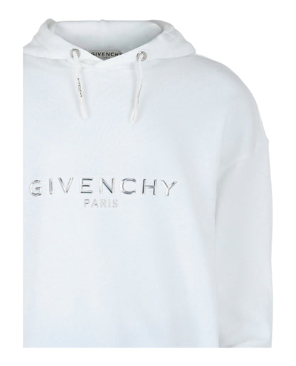 Givenchy Logo Graphic Hoodie White