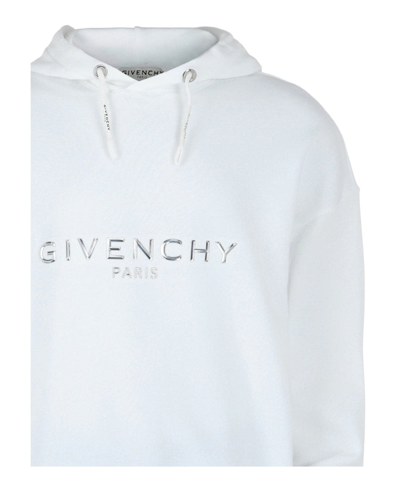 Givenchy Logo Graphic Hoodie White
