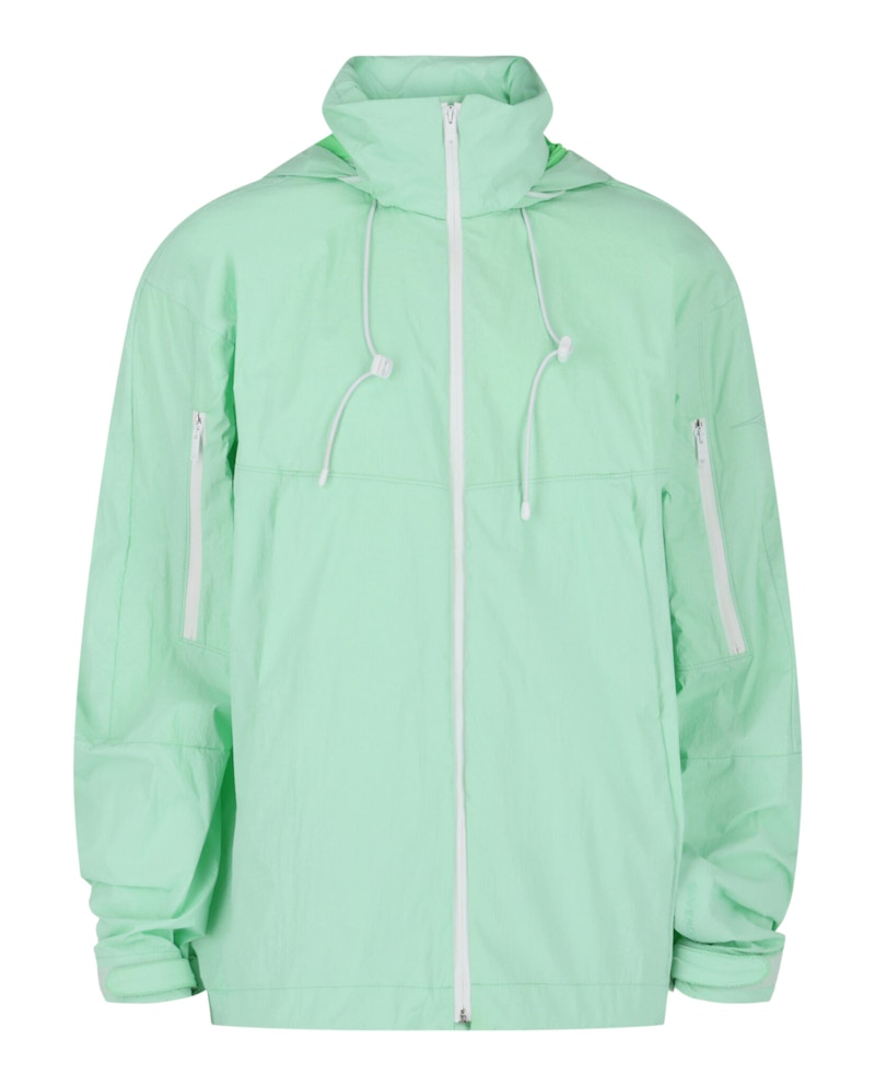 Givenchy Logo Printed Hooded Windbreaker Mint