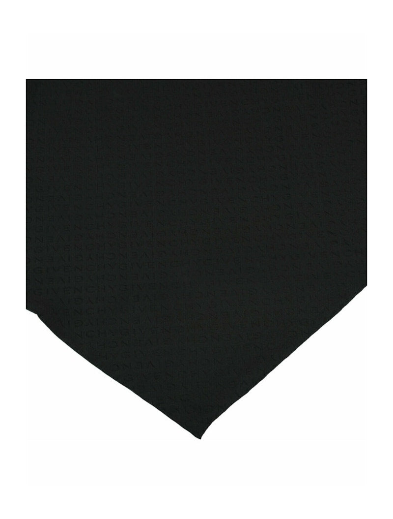 Givenchy Logo Printed Silk Scarf Black