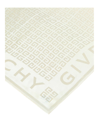 Givenchy Logo Printed Silk Scarf Ivory