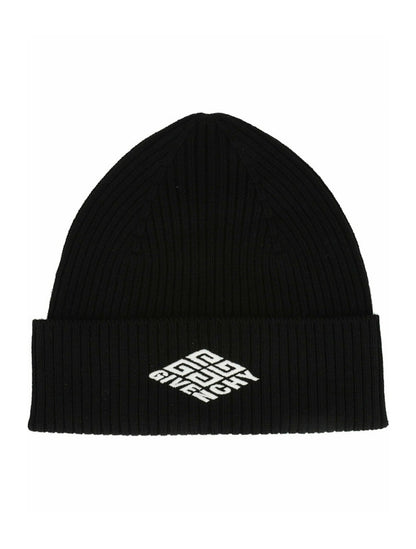 Givenchy Logo Skater Beanie Black/White
