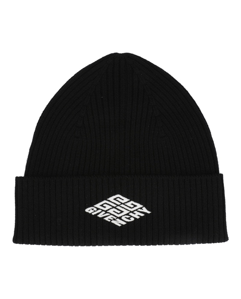 Givenchy Logo Skater Beanie Black/White