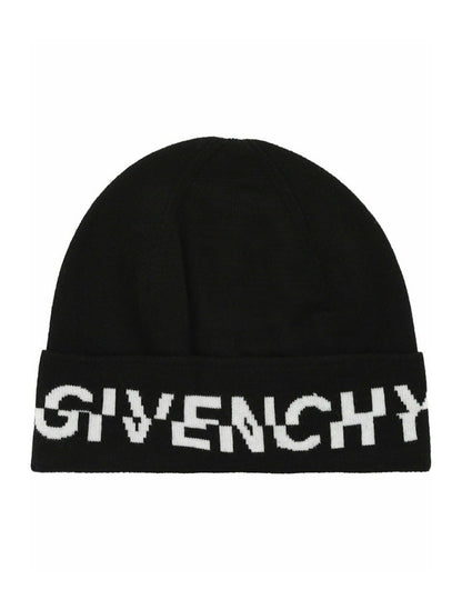 Givenchy Logo Wool Beanie Black