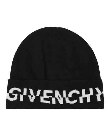 Givenchy Logo Wool Beanie Black