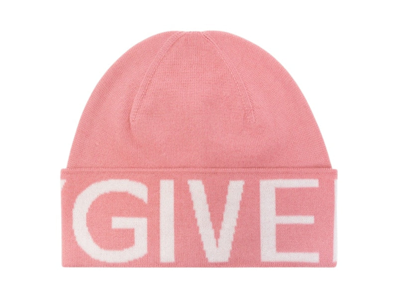 Givenchy Logo Wool Beanie Pink