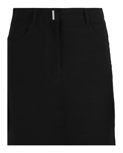 Givenchy Long Skirt With Front Split Black