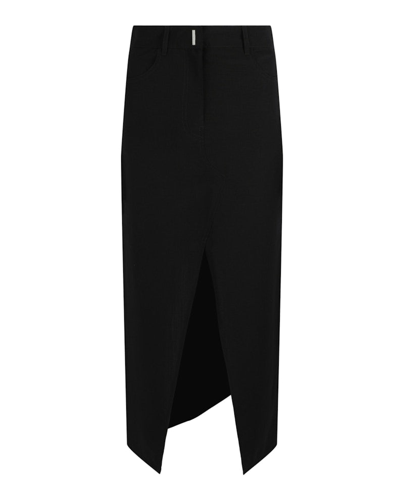 Givenchy Long Skirt With Front Split Black