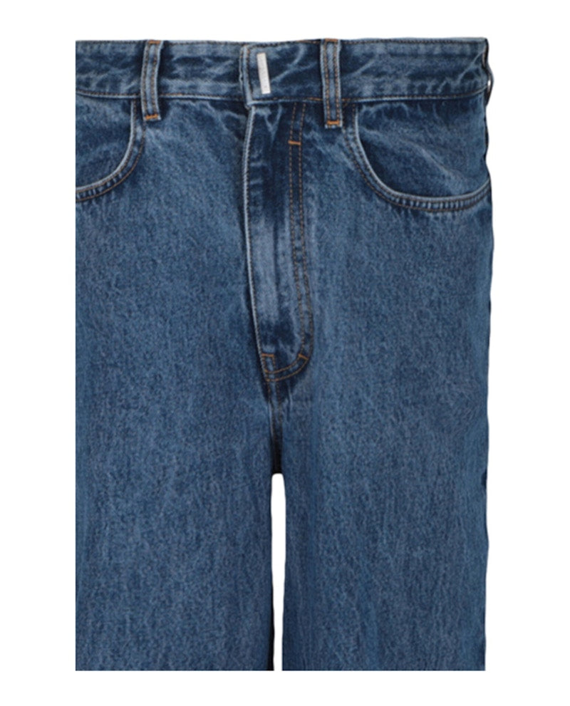 Givenchy Low Crotch Wide-Leg Jeans Blue Indigo