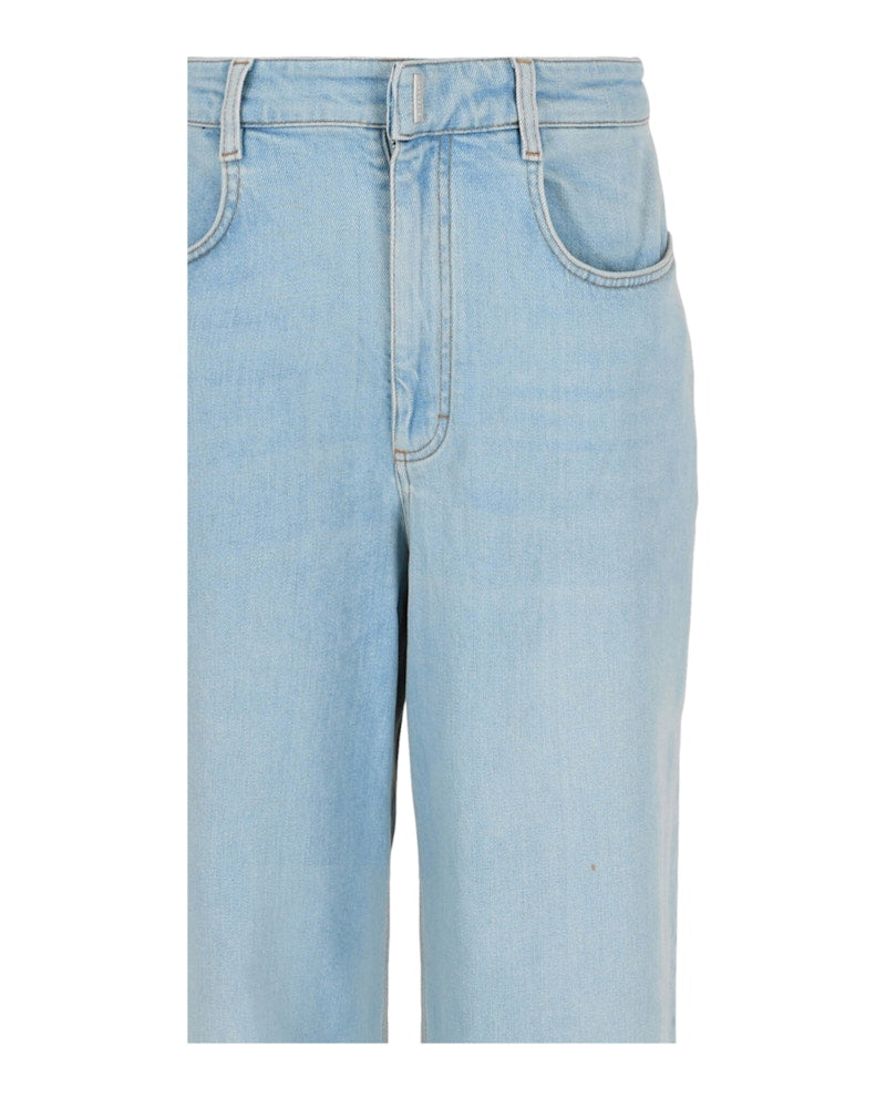 Givenchy Low Crotch Wide-Leg Jeans Light Blue
