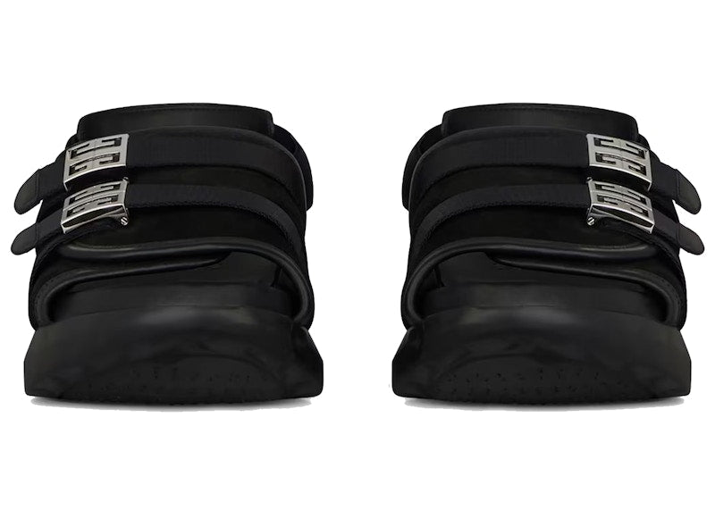 Givenchy Marshmallow Sandals Black Suede Leather