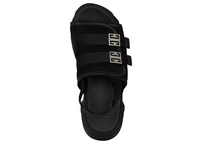 Givenchy Marshmallow Sandals Black Suede Leather