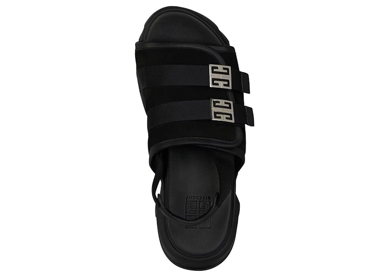 Givenchy Marshmallow Sandals Black Suede Leather