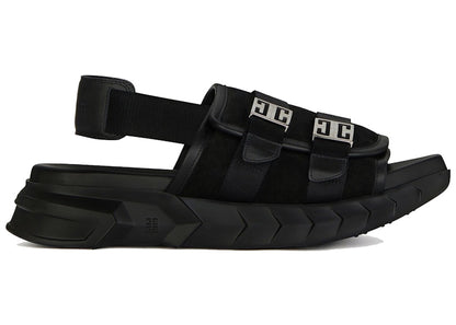 Givenchy Marshmallow Sandals Black Suede Leather
