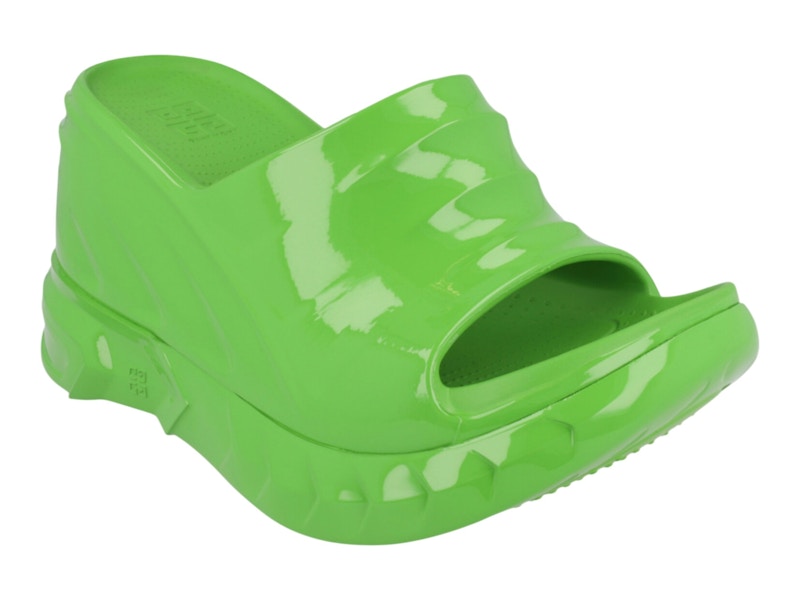 Givenchy Marshmallow Wedge Slides Absynthe Green (Women's)