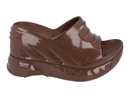 Givenchy Marshmallow Wedge Slides Chocolate (Women's)