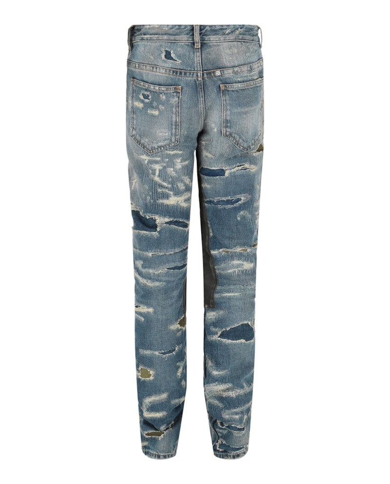 Givenchy Matthew Williams Distressed Jeans Medium Blue