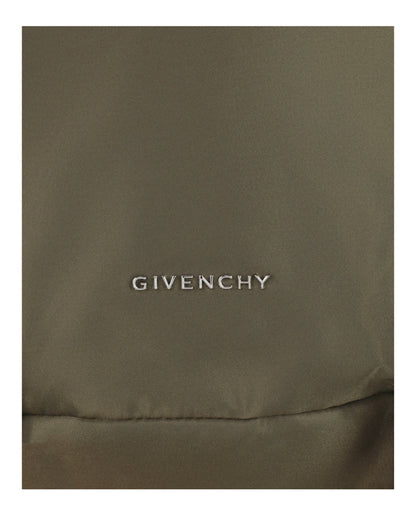 Givenchy Medium G-Zip Triangle Bag In Nylon Khaki