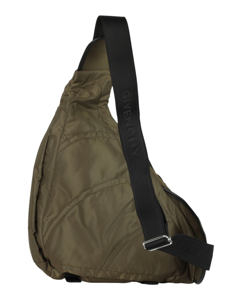 Givenchy Medium G-Zip Triangle Bag In Nylon Khaki
