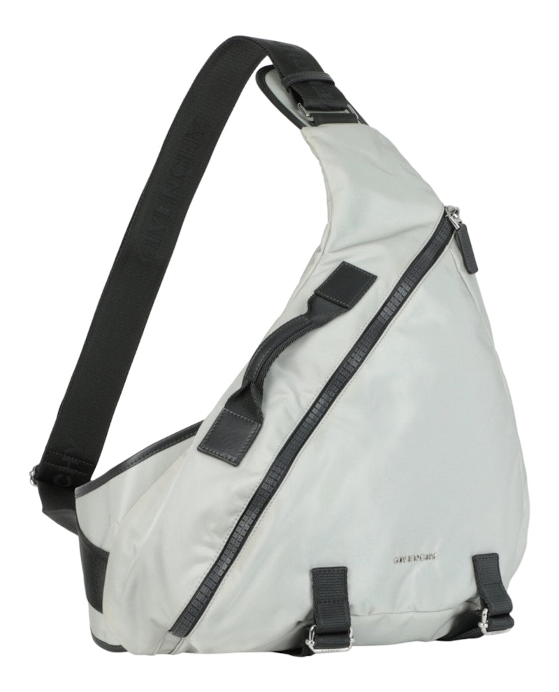 Givenchy Medium G-Zip Triangle Bag In Nylon Medium Grey