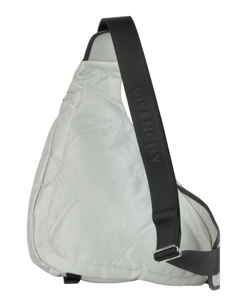 Givenchy Medium G-Zip Triangle Bag In Nylon Medium Grey