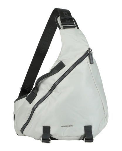 Givenchy Medium G-Zip Triangle Bag In Nylon Medium Grey