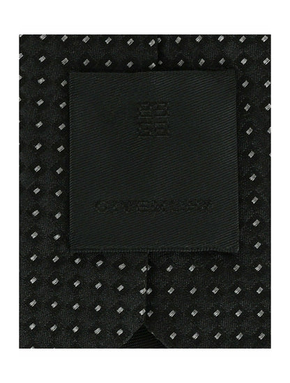 Givenchy Micro Design Silk Tie Black