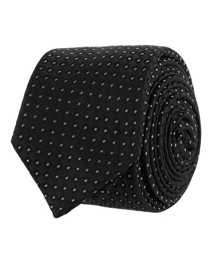 Givenchy Micro Design Silk Tie Black