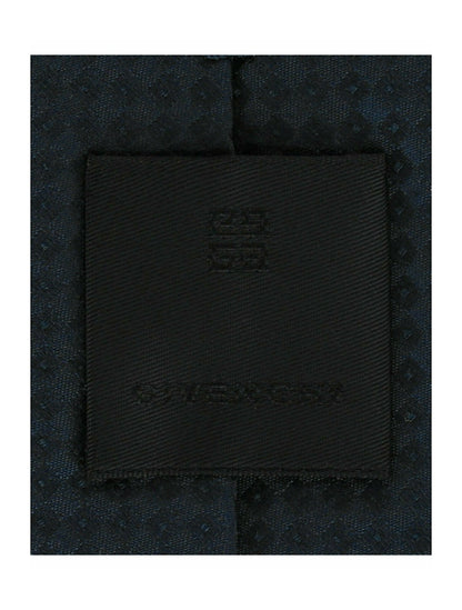 Givenchy Micro Design Silk Tie Navy