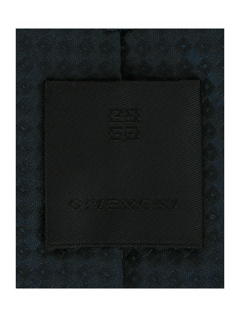 Givenchy Micro Design Silk Tie Navy