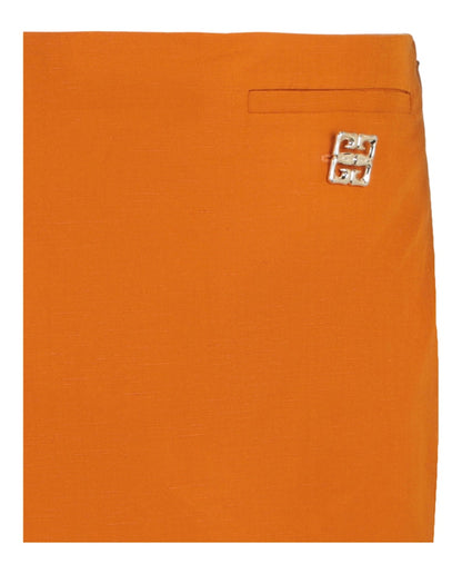Givenchy Mini Skirt With 4G Emblem Orange